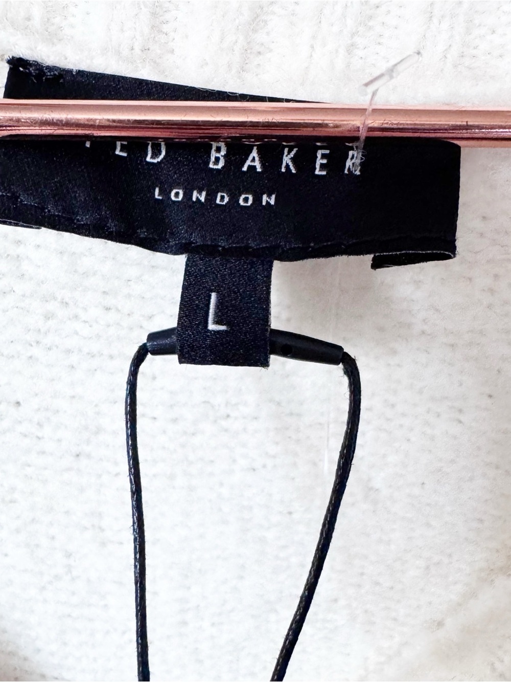Ted Baker Cream Crewneck Sweater with Rose Motif - Picture 7 of 11